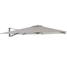 Zweefparasoldoek Siesta - 300x300cm (mid grey)